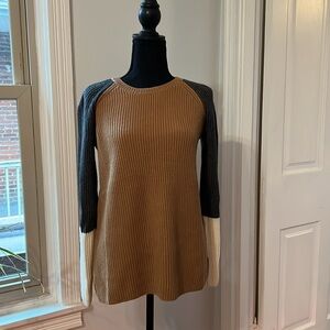 Talbots Color Block Ladies Lambswool and Nylon Sweater. Size S.